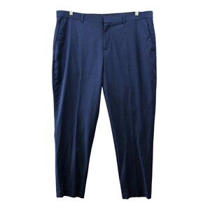 Express Slim Dress Pants Mens 40x32 (40x31) Blue‎ Wool Stretch Flat Front